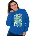 thumbnail image 4 of Retro Sassy Smurfette Love Corp Women Crewneck Sweatshirt Brisco Brands M, 4 of 6