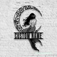 thumbnail image 4 of Craftnamesign Custom Mermaid On The Moon Metal Wall Art LED Light, Personalized Mermaid Name Sign, 4 of 5