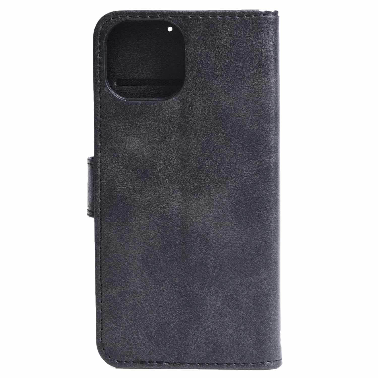 Blu Element Faux Leather Folio Case w/TPU Gelskin for iPhone 16, Black, Folio Case for iPhone 16
