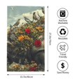 thumbnail image 2 of Fotbe Floral Rhino With Birds Toalla Premium con Patrón, Toalla de Microfibra de Secado Rápido, Ligera y Altamente Absorbente (27.5x16in), Ideal para Uso Diario, 2 of 6