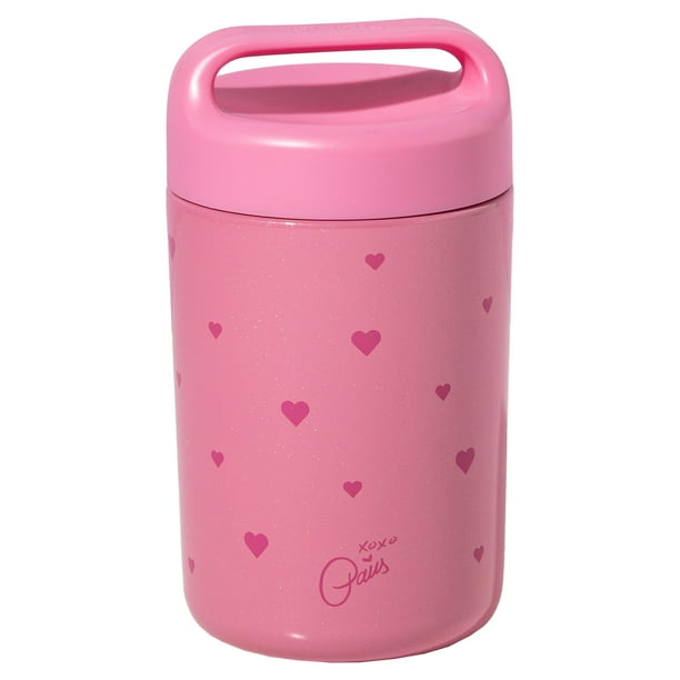Frasco para comida Paris Hilton de acero inoxidable 470mL rosa con diseño de corazón