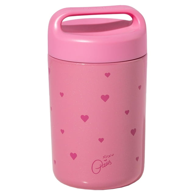 Frasco para comida Paris Hilton de acero inoxidable 470mL rosa con diseño de corazón