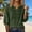 414#Army Green, variant on Cotton Linen Shirts for Women - 2026 Boho Embroidered Tops 3/4 Sleeve V Neck Blouses Summer Casual Vacation Clothes Red M