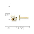 thumbnail image 2 of 14k Solid Yellow Gold Enamel Bumble Bee Post Earrings 5.3mm long Stud Earring for Women - .4 Grams, 2 of 2