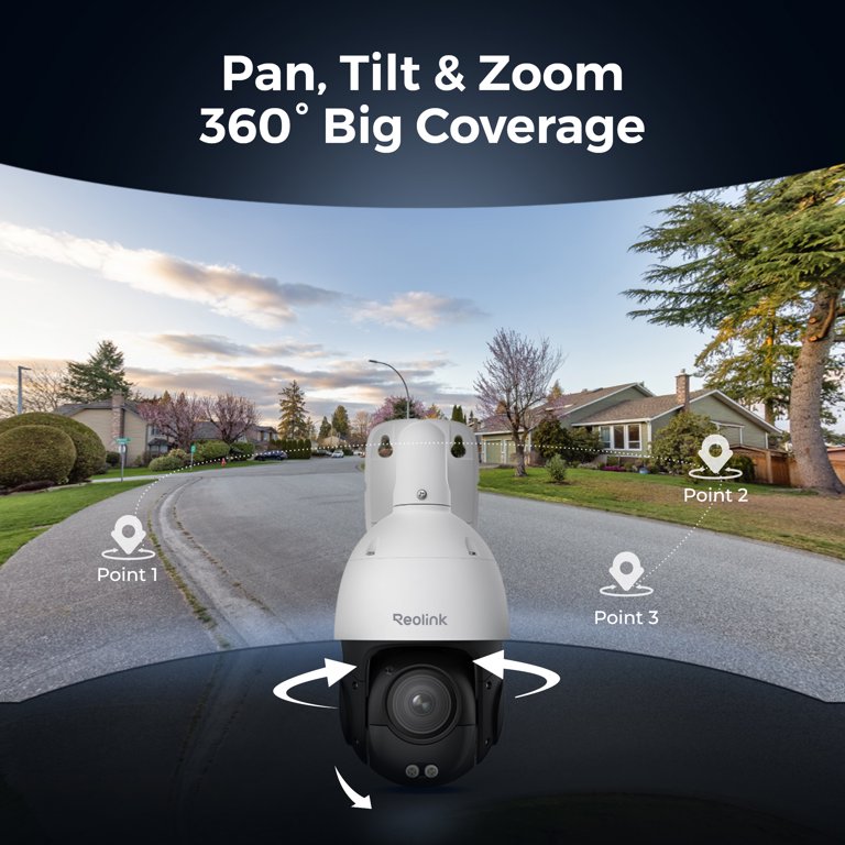Reolink 8MP 4K PTZ PoE Security Camera with 16X Optical Zoom, 360