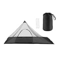 thumbnail image 4 of Tienda de campaña Bivy, tienda personal, malla, puerta con cremallera, sombra triangular, tienda de red para dormir Negro, 4 of 9