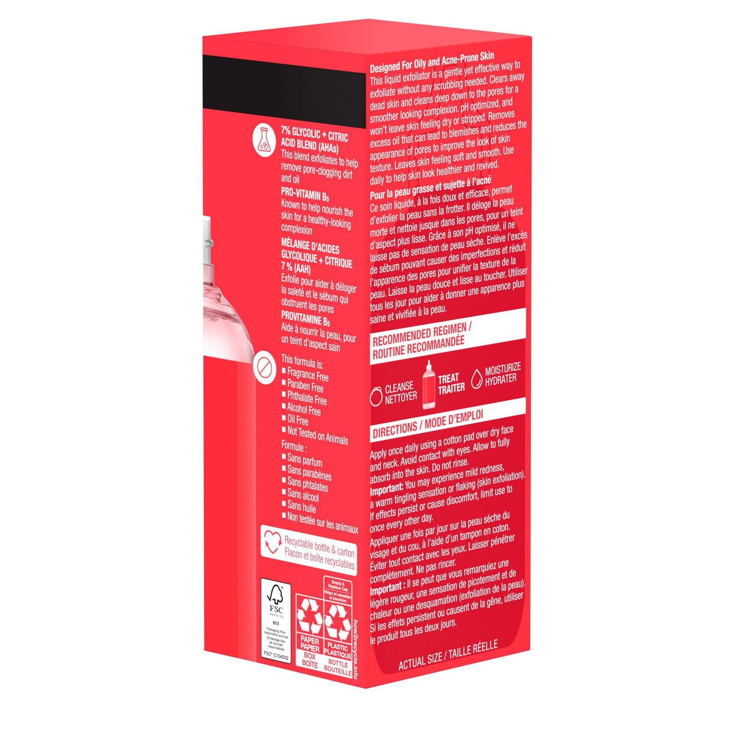 Neutrogena Stubborn Texture Exfoliating Treatment, Face Wash, Citric Acid & Glycolic Acid, Vitamin B5, Fragrance-Free