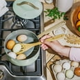 thumbnail image 4 of Beautiful 12pc Ceramic Non-Stick Cookware Set, Sage Green by Drew Barrymore, 4 of 7
