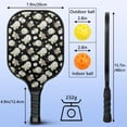 thumbnail image 3 of Pickleball Paddles Set,Pioneer Flower Floral Print Pattern Fiberglass Surface Pickleball Racket Set with 2 Indoor Outdoor Pickleball Balls and Pickleball Bag,Pickle-ball Equipment, 3 of 6