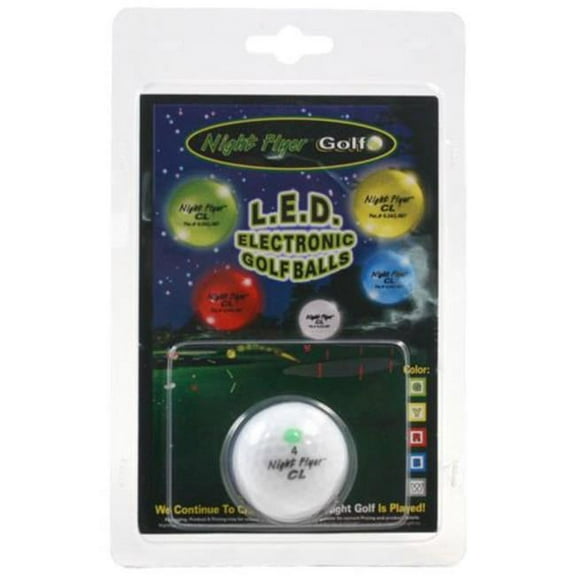 Night Flyer Golf DNG010 CL Light Up igh Visibility LED Golf Ball, Green