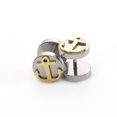 thumbnail image 4 of Fake Faux Cheater Illusion Ear Plug Earrings with Anchor Design 16G, 4 of 15