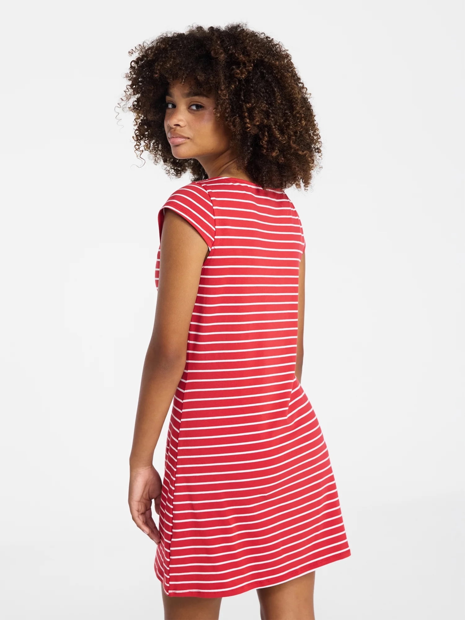 Weekend Academy Girls Knit Dress with Short Sleeves, Sizes 4-18