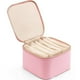 thumbnail image 2 of Bolsa para guardar joyas de cuero de vaca italiano - Organizador de 6 capas, hebilla anti-oxidación, absorción de carbón activado, apto para viajes, almacena más de 30 accesorios, 2 of 7