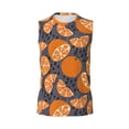 thumbnail image 6 of Lsque Various Oranges Print Men's Cotton Blend Sleeveless Muscle Shirts (S-3XL)- Moisture Wicking, Odor Protection, UPF 30+,3X-Large, 6 of 8