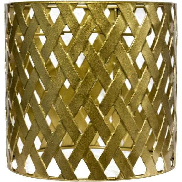 ERDS-Gold Hollow drum lampshades, unique moroccan pattern small round metal lamp shade,patterned lamp shade hanging lamp shades for Wall sconces,chandeliers,table/floor lamps