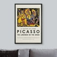 thumbnail image 3 of IDEA4WALL Framed Canvas Print Lunch on The Grass by Pablo Picasso Historic Cultural Illustrations Fine Art Traditional Colorful Retro Poster for Living Room, Bedroom, Office - Black 16"x24", 3 of 5