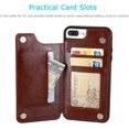 thumbnail image 3 of iPhone 7 Plus iPhone 8 Plus Wallet Case with Card Holder, Premium PU Leather Kickstand Card Slots Case,Double Magnetic Clasp and Durable Shockproof Co, 3 of 4