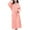 Pink, variant on Womens Hooded Plush Robe, Soft Thick Warm Fleece Bathrobe Kenn Length House Coat Luxury Dressing Gown