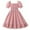 Pink, variant on Toddler 5t Dresses Birthday Outfit Baby Girl Big Kid Girls Dress Summer Casual Square Collar Short Sleeve Ruffled Dress