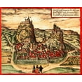 thumbnail image 2 of Hogenberg, Braun 30x26 White Modern Wood Framed Museum Art Print Titled - Sion Switzerland, 2 of 4
