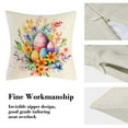 thumbnail image 5 of HongHeng Clearance Under $2.00 18IN Easter Pillow Covers Spring Easter Throw Pillow Covers Easter Bunny Eggs Cushion Covers Pillow Cases for Home Outdoor Sofa Couch Decoration Linen Fabrics, 5 of 6