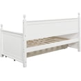 thumbnail image 5 of Harper & Bright Designs Solid Wood Twin Bed with Storage Daybed with Three Drawers Storage Twin Size Daybed White, 5 of 6