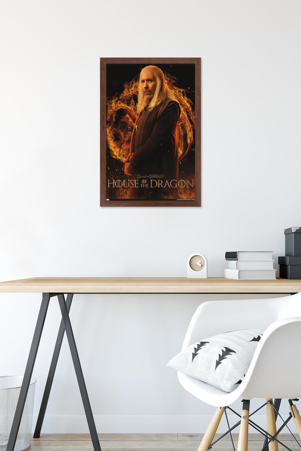 House of the Dragon - Viserys One Sheet Wall Poster, 14.725" x 22.375" Framed