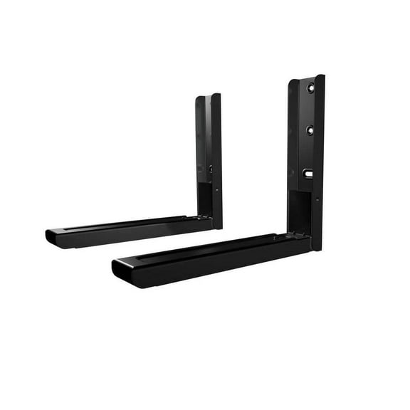 Universal Wall-Mounted Microwave Bracket in Black