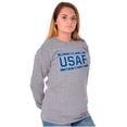 thumbnail image 3 of Us Air Force USAF Fly Fight Win Unisex Plus Size Long Sleeve Tee Shirt Brisco Brands 2X, 3 of 5