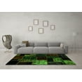 thumbnail image 3 of Ahgly Company Indoor Square Patchwork Green Transitional Area Rugs, 3' Square, 3 of 4