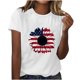 thumbnail image 1 of Camisetas de Manga Corta para Mujeres de Longitud Regular de Poliéster Sólido, Camiseta de Fiesta de Mayo Y Blusa Del Festival para la Primavera Y el Verano, 1 of 3