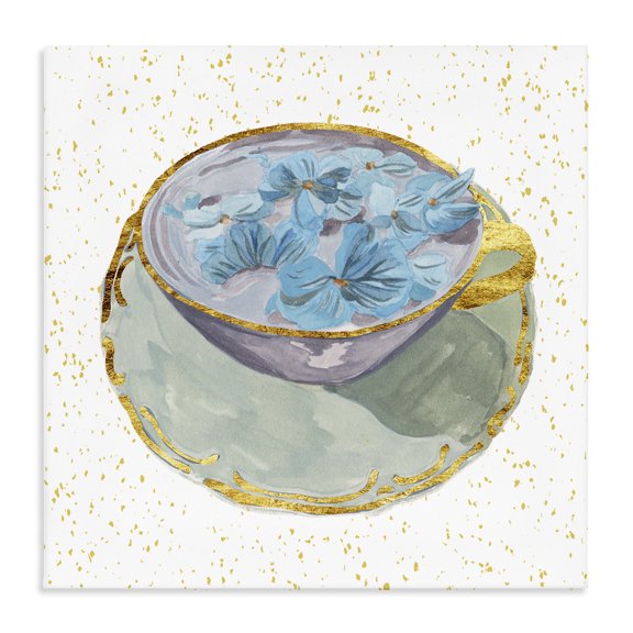Stupell Industries Shabby Chic Glam Floral Teacup Canvas Art, 24 x 24, by Melissa Wang