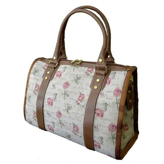 Sinobrite 93038-Engish Rose Tapestry Large Purse - English Rose