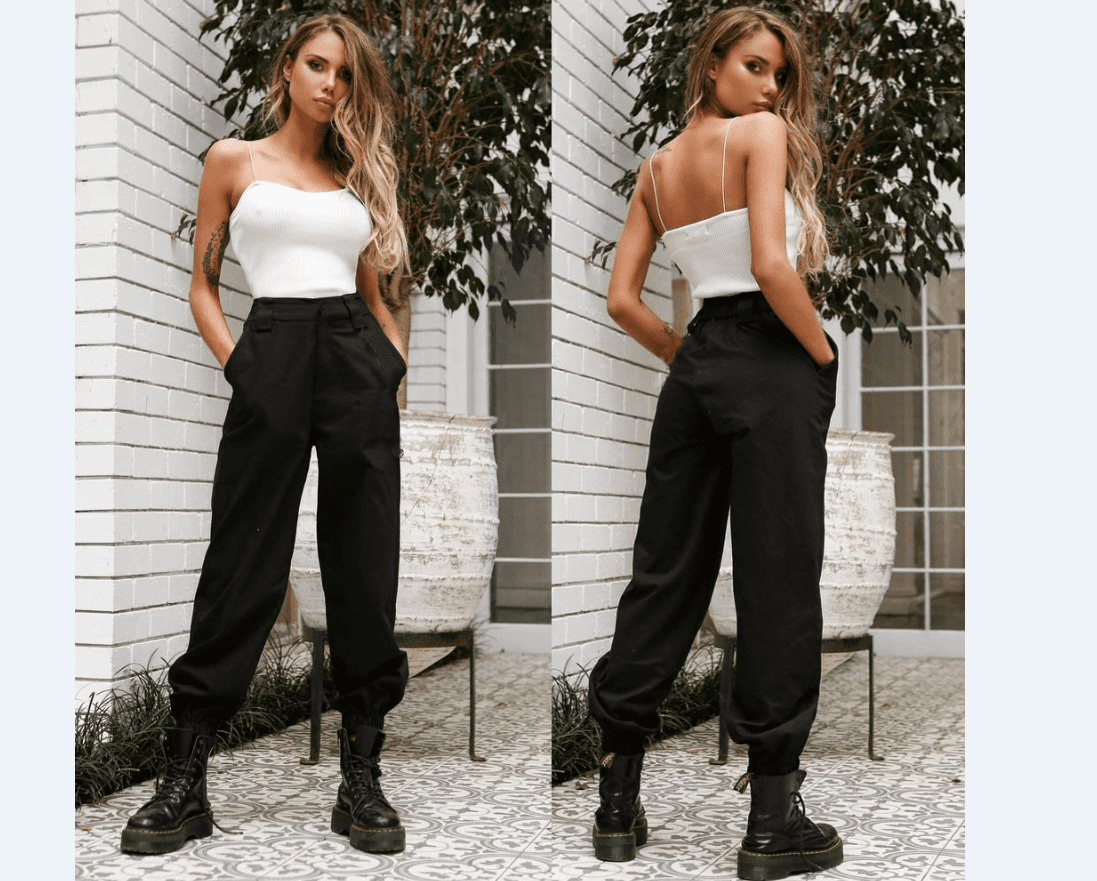 high waisted army trousers