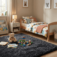 thumbnail image 2 of Rugs for Living Room, 4'x6' Soft Fluffy Area Rug for Bedroom, Plush Decorative Rug with Anti-Skid Backing, Indoor Home Carpet for Living Room, Dark Grey, 2 of 6