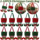 thumbnail image 2 of Bolsas de terciopelo para decoración navideña, bolso de mano con colgante para colgar en el árbol de Navidad, con diseño de elfo, pantalones de Papá Noel, botas de regalo, 1-10 piezas, 2 of 4