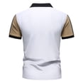 thumbnail image 4 of Men's Casual Polo Shirts Short Sleeve Collared Pullover Knit Classic Golf Polo Sweaters Big and Tall Size M-4XL White, 4 of 4