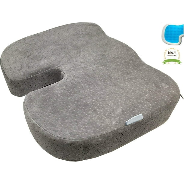 Ultimate Comfort Pure Memory Foam Seat Cushion w/ Cooling Gel