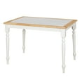 thumbnail image 4 of Tara Tile Top Table, White/Natural, 4 of 6