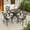Beige Cushion, variant on Hzzkey 3-Piece Cast Aluminum Outdoor Dining Set, Round Table, Brown Cushions, Umbrella Hole for Patio/Garden Use