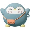 thumbnail image 1 of RV Compatible con funda Airpods, funda de silicona para Airpod 3D animal lindo pingüino pollo pato reno cerdo divertido personaje de dibujos animados (AirPods Pro, pingüino sonriente) Rojo Verde, 1 of 5