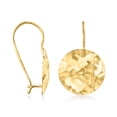 thumbnail image 3 of Ross-Simons 14kt Yellow Gold Hammered Disc Drop Earrings, Women's, Adult, 3 of 8