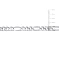thumbnail image 2 of Everly Women's 5.5mm Fancy-Cut Sterling Silver Figaro Chain Bracelet, 2 of 8