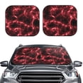 thumbnail image 2 of Balery 2 Piece Red Line Car Windshield Sun Shade|Foldable Front Windshield Shade for Car Front Window for Most Sedans SUV Truck-Small, 2 of 7