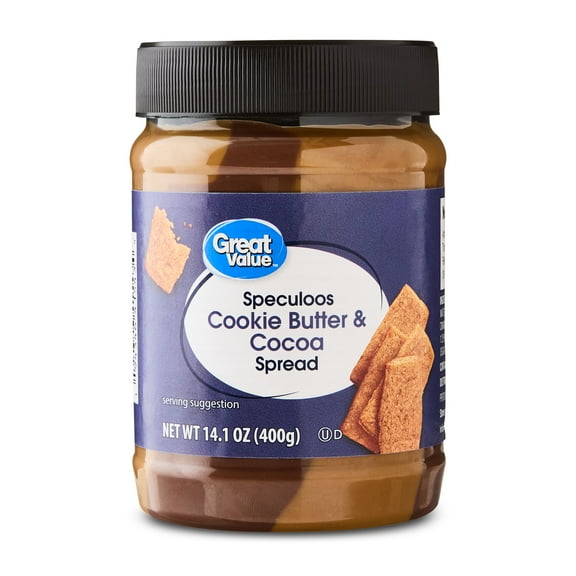 Great Value Speculoos Cookie Butter & Cocoa Spread, 14.1 oz
