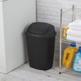 thumbnail image 3 of Trash Can Swing Top Trash Can 7.5 Gallon for Kitchen Black Easy to Clean Surface Durable Polypropylene Plastic 1, 3 of 4