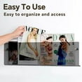 thumbnail image 3 of JOTNGDJBN 2-Pack Acrylic Magazine Holder - 24 Inch Clear Wall Mounted Floating Bookshelf for Brochures, Records & Books, Modern Storage Rack for Office, Living Room, Waiting Room (Black, 24 Inch), 3 of 6
