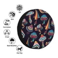 thumbnail image 5 of Gaeub Mushroom Doodle 14-17in Tire Cover, Spare Tire Cover, for Camper Caravan, Trailer, Car, Truck, SUV, Jeep - 15 inch, 5 of 9