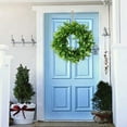 thumbnail image 4 of Uuiauoio 11.8" Boxwood Wreath - Artificial Green Leaves Wreath for Front Door, Wall, Window & Party Decor, 4 of 9