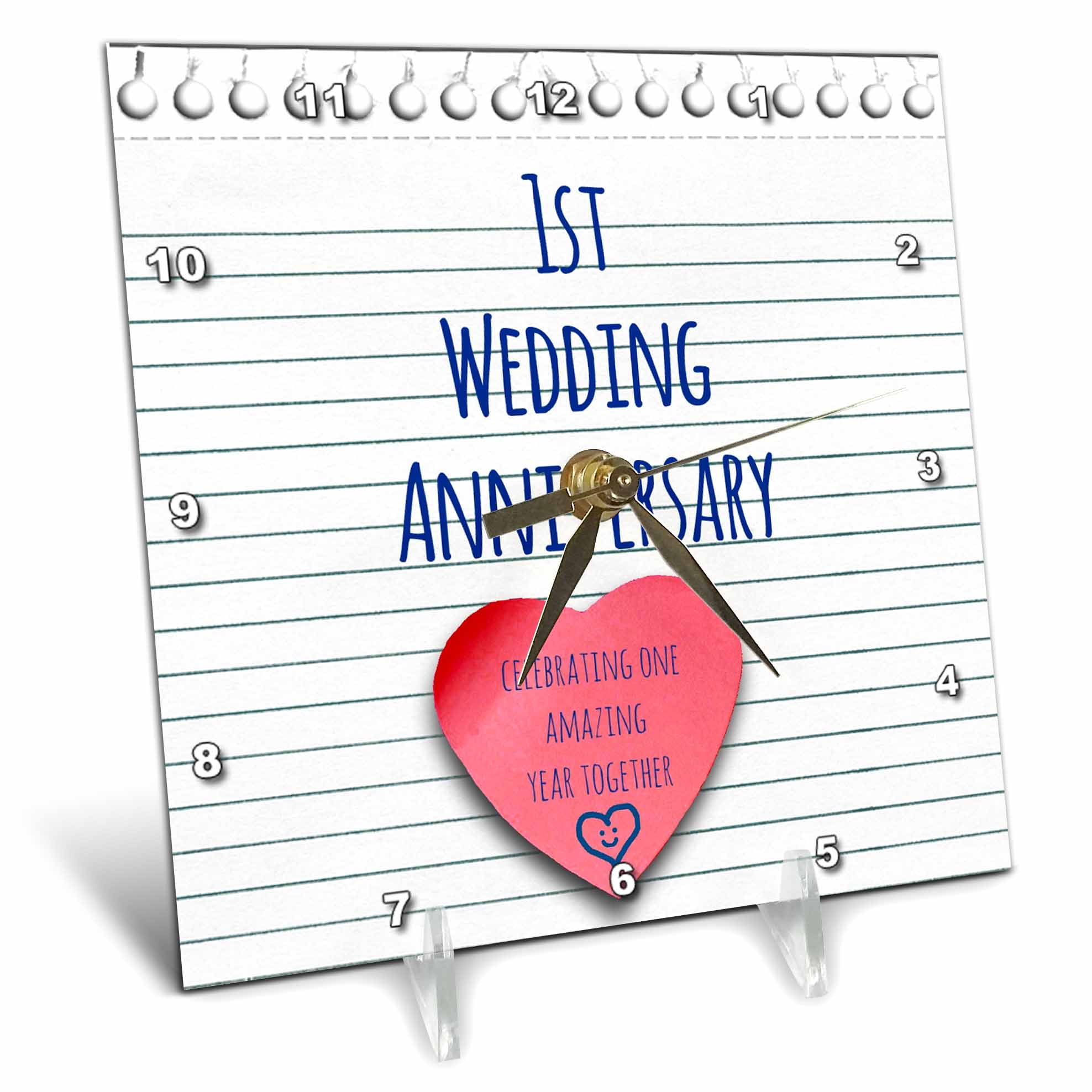 3dRose 1st Wedding Anniversary gift Paper celebrating 1 year together